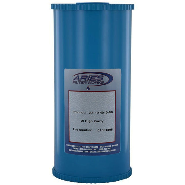 Aries 10" x 4-1/2" BB SC Grade Mixed Bed DI Cartridge