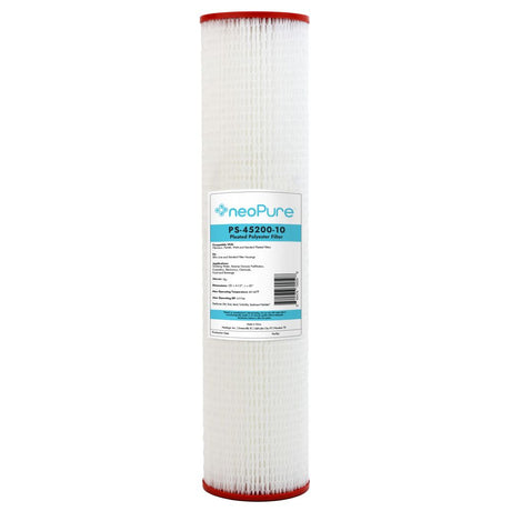 Neo-Pure PS-45200-10 20" BB High Efficiency Pleated Filter 10 micron