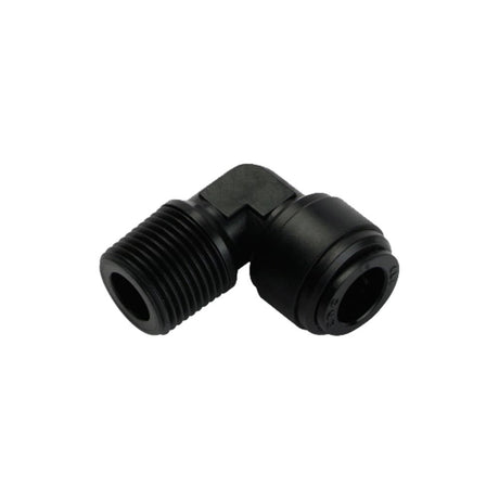 NeoFit - Acetal Black Male Elbow 1/2"tube x 1/2"NPTF