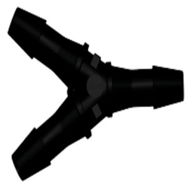 HY831 Y Fitting Black Nylon 1/4 HB X 1/4 HB X 1/4 HB