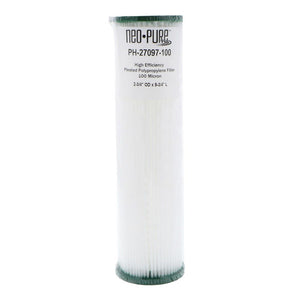 Neo-Pure PH-27097-100 9-3/4" High Efficiency Pleated Filter 100 micron