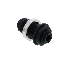 John Guest Bulkhead Union Black Polypropylene - 1/4