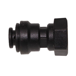 John Guest Female Adapter NPTF Black Polypropylene - 1/4 x 1/8 NPTF