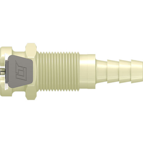 LinkTech 20PP Series Panel Mt. Female, Non-valved, 1/4" HB, Molded Almond Color, Polypropylene