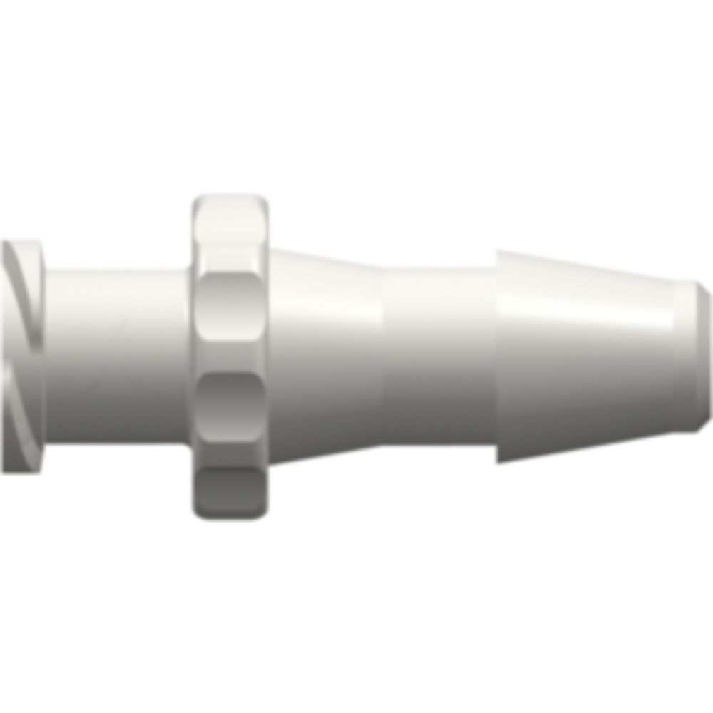 LinkTech Female Luer Thread Style to 200 Series Barb, 3/16" [4.8 mm] ID Tubing, White Nylon