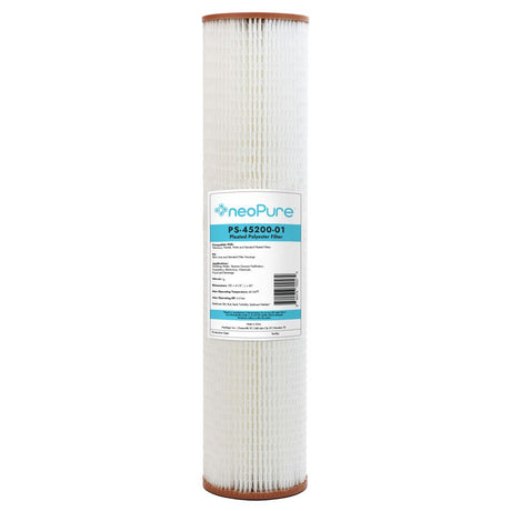 Neo-Pure PS-45200-01 20" BB High Efficiency Pleated Filter 1 micron