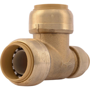 SharkBite® U444LF Lead-Free Brass Push-to-Connect Reducing Tee - 3/4" x 1/2" x 3/4"