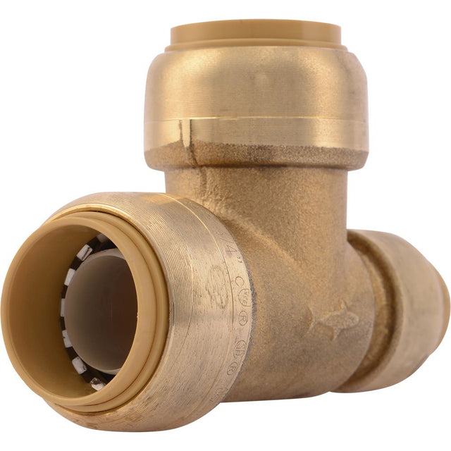 SharkBite® U444LF Lead-Free Brass Push-to-Connect Reducing Tee - 3/4" x 1/2" x 3/4"