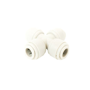 NeoFit - Acetal White Union Cross 3/8" tube