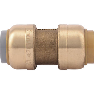 SharkBite® U4008LF Lead-Free Brass Push-to-Connect Polybutylene Transition Coupling - 1/2" PB x 1/2"
