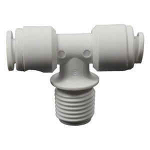 Male Branch Tee Acetal 1/4 qc x 1/4 qc x 1/4 MNPT Branch