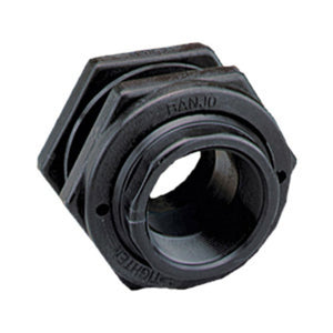 Banjo 1" Polypropylene Bulkhead Tank Fitting with EPDM Gaskets