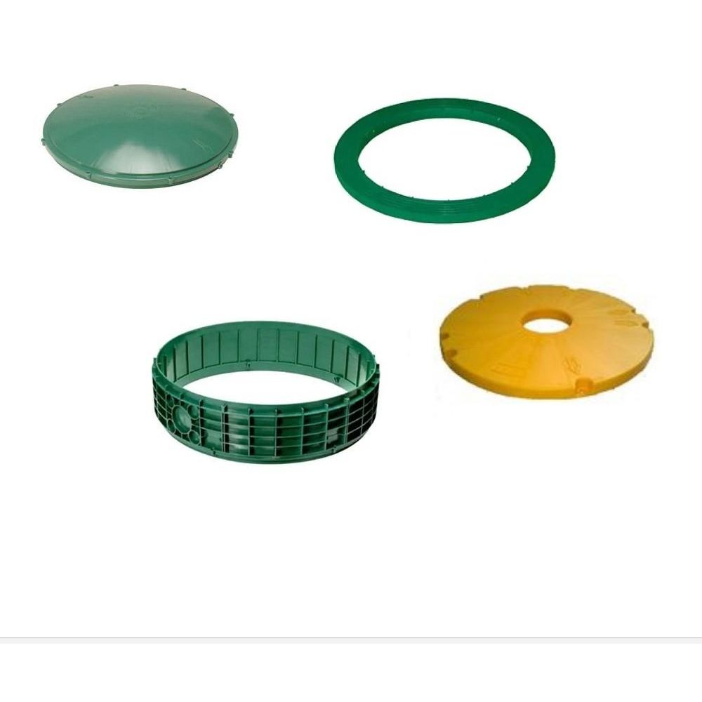 20x6 Inch Tuf-Tite FOUR PIECE Bundle - 20x6 riser, 20 inch domed lid, 20 inch ring adapter & 20 inch safety lid