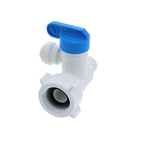 John Guest Plastic Angle Stop Adapter Valve Lead-Free - 3/8 x 1/2 x 1/4