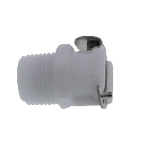 PLCD10006V Valved Male Thread Coupling Body 3/8 NPT FKM [Viton] O-ring