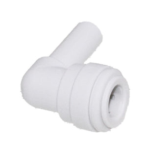 John Guest Stem Elbow Connector - 1/4 Stem x 1/4 - White