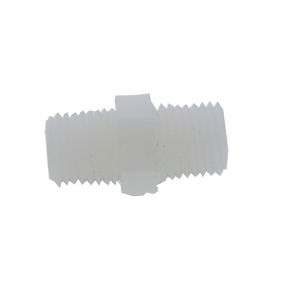 Nipple Hex - 1/4" MPT Natural Nylon