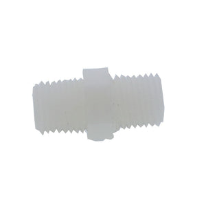 Nipple Hex - 1/4" MPT Natural Nylon