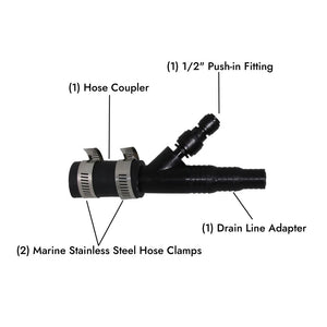Dishwasher/RO Drain Line Adapter - 1/2" Tube Connection