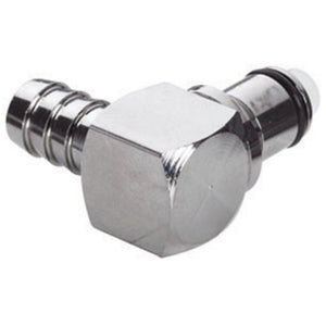 LCD23006 Valved Elbow Hose Barb Coupling Insert 3/8 ID Barb