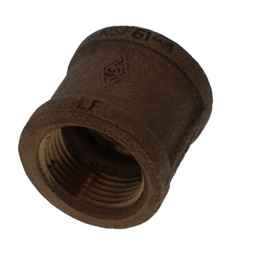 Threaded Bronze Coupling Lead-Free 1 FIPT x 1 FIPT