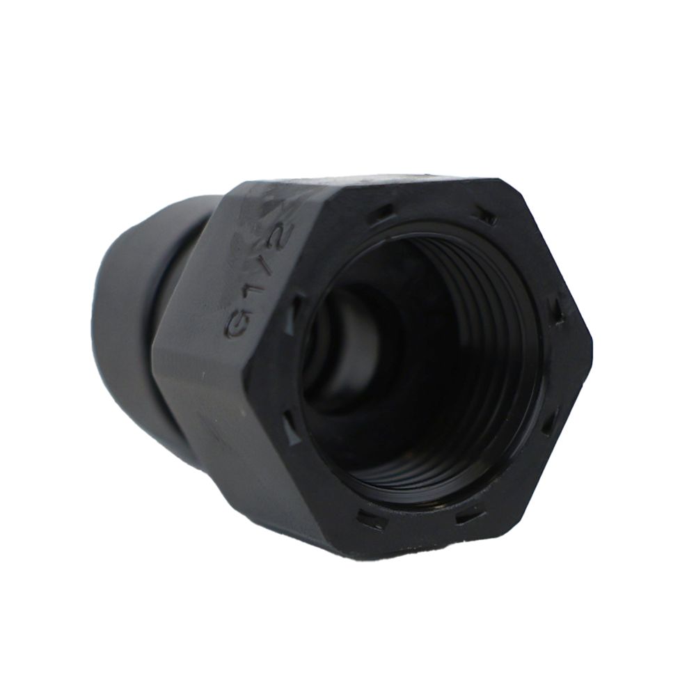 NeoFit - Black Female Adapter 1/2" tube x 1/2" BSP[P] - Cone Type