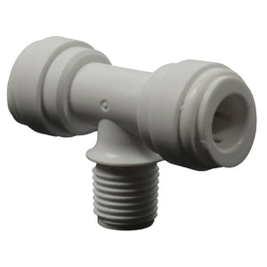 Male Branch Tee Acetal 3/8 qc x 3/8 qc x 1/4 MNPT Branch