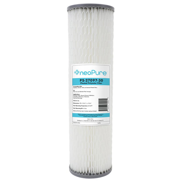 Neo-Pure PS-27097-30 9-3/4" High Efficiency Pleated Filter 30 micron