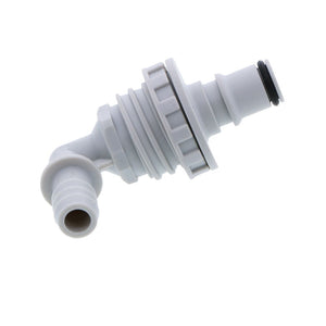 NS4D43006 Valved Panel Mount Elbow Hose Barb Coupling Insert 3/8 ID Barb