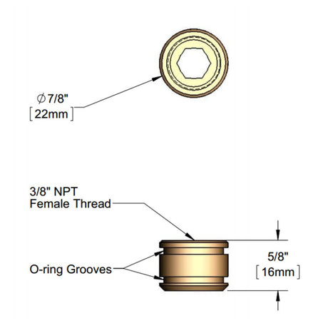 T&S Brass 000849-20 Swivel Faucet Piece for B-0414 Gooseneck Coupling