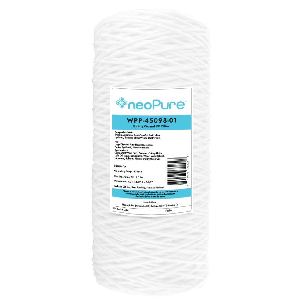 Neo-Pure WPP-45098-01 10" Surfactant Free BB String Wound Filter 1 Micron