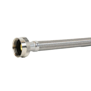 Braided 304 SS Wash Machine Hose ¾ FHT x ¾ FHT 90° End 60" Length