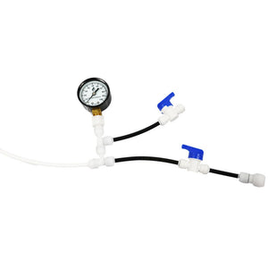 RO System Sanitizing Service Kit with Pressure Gauge - 1/4" inlet & 3/8" outlet