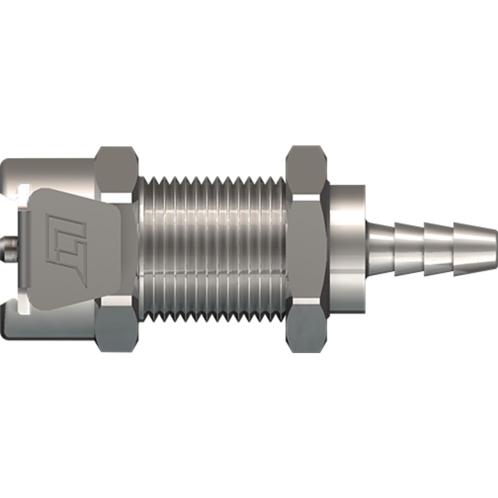 LinkTech 20CB Series Panel Mt. Female, Non-valved, 1/8" HB, Chrome Brass