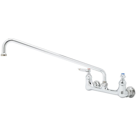 T&S Brass B-0230 Wall Mount Swivel Base Mixing Faucet, 8" Centers, 1/2 IPS Flanged Female, 18" Swing Nozzle [065X]