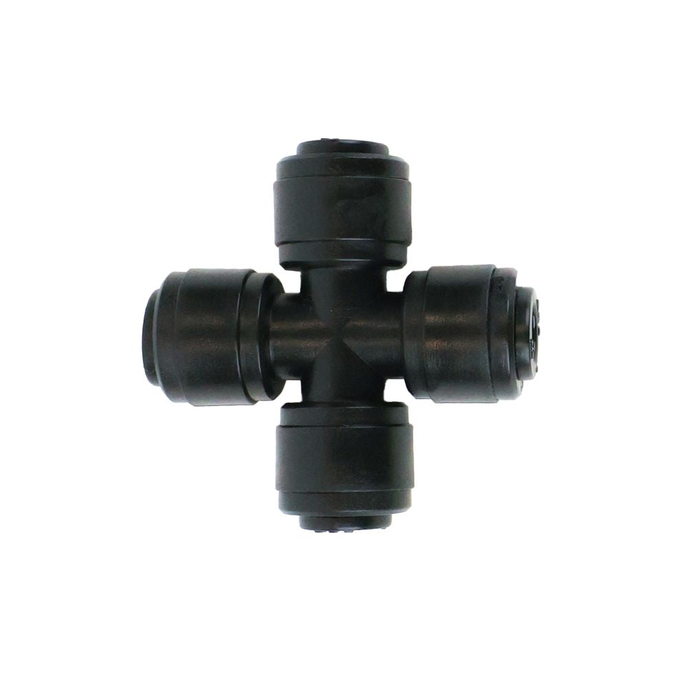 NeoFit - Acetal Black Union Cross 1/4" tube
