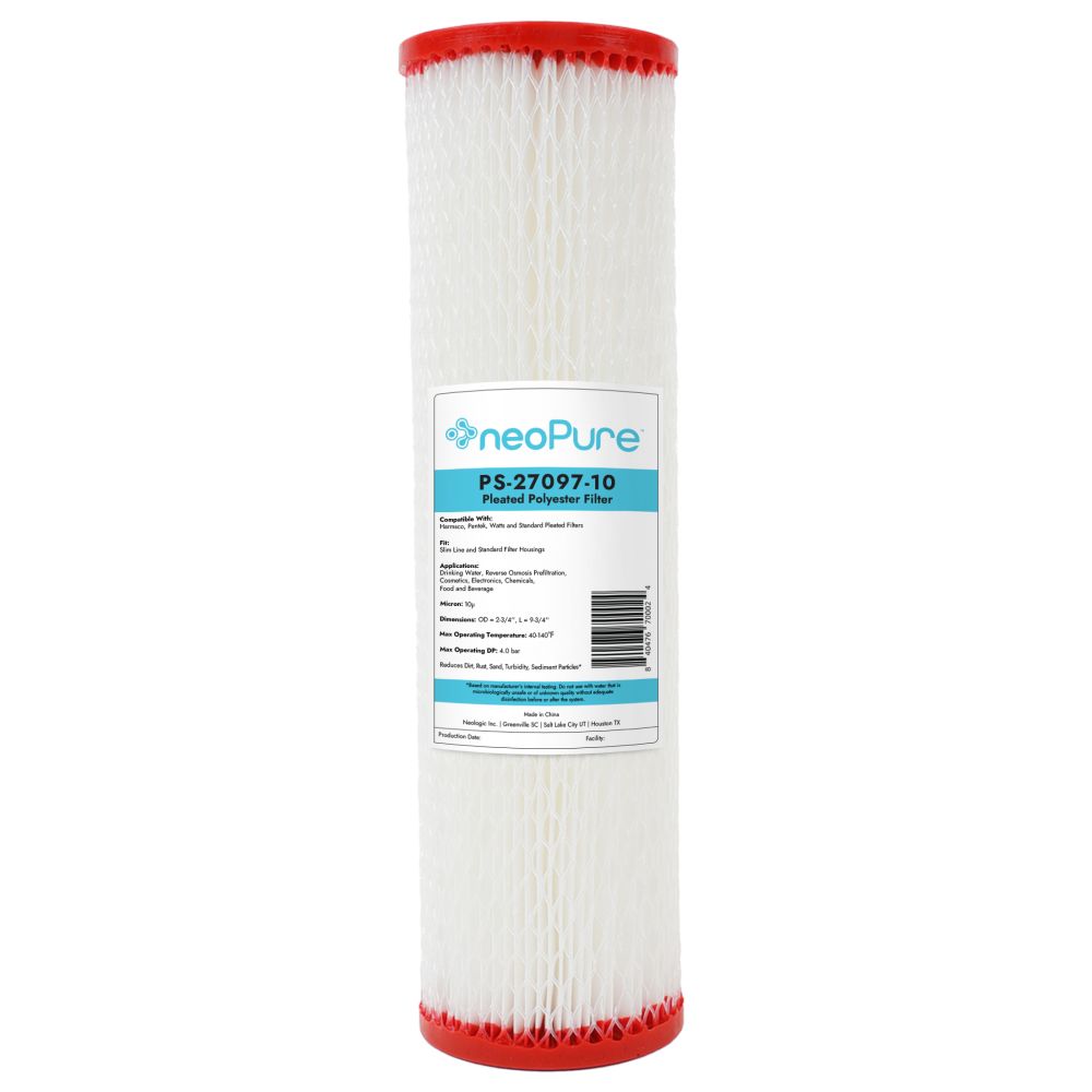 Neo-Pure PS-27097-10 9-3/4" High Efficiency Pleated Filter 10 micron