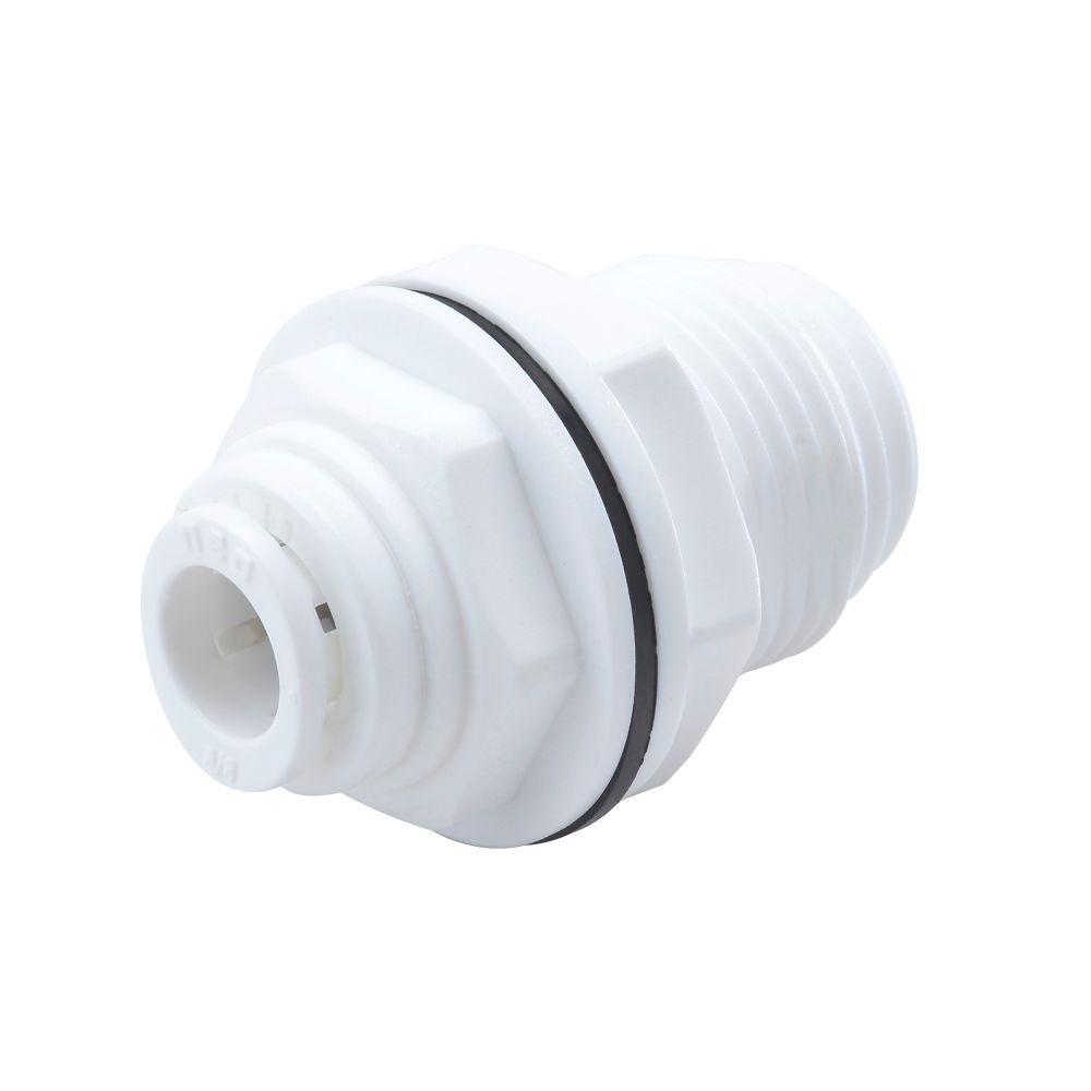 NeoFit - Acetal White Bulkhead Connector 3/8" tube
