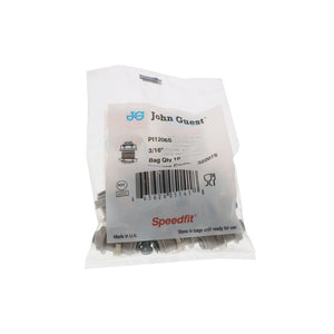 John Guest Bulkhead Union - 3/16 x 3/16