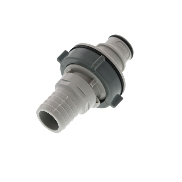 HFCD421212 Valved Panel Mount Hose Barb Coupling Insert 3/4 ID Barb