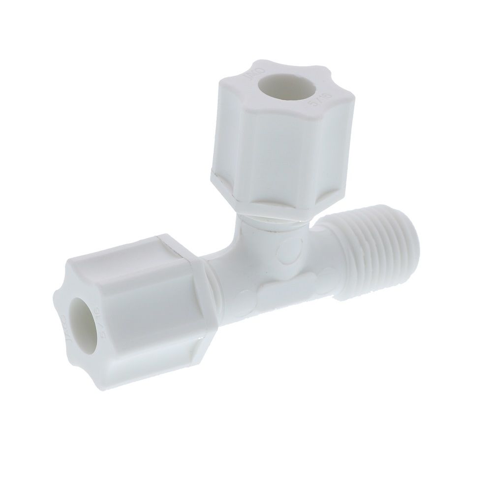 JACO 75-5-4-P-O Polypropylene Male Run Tee 5/16 OD Tube x 1/4 MPT