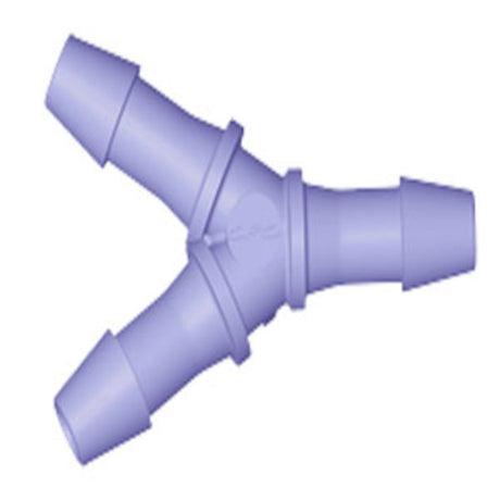 HY691 Y Fitting Purple Tint Polycarbonate 3/16 HB X 3/16 HB X 3/16 HB