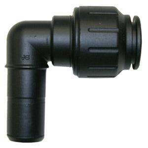 John Guest Black Plug-In Elbow - 1 CTS x 1 Stem