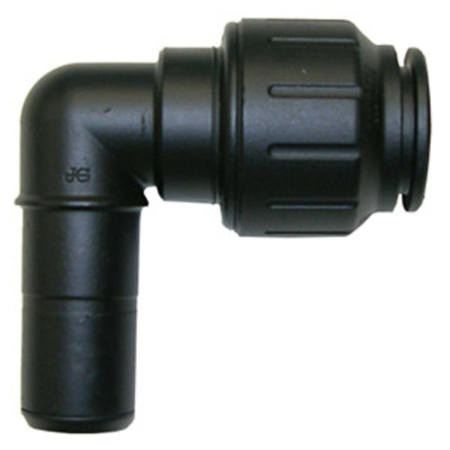 John Guest Black Plug-In Elbow - 1 CTS x 1 Stem