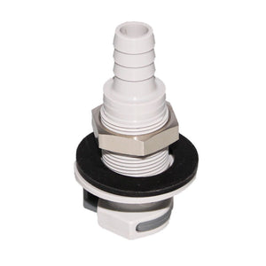 EFCD16612 Valved Panel Mount Hose Barb Coupling Body 3/8 ID Barb