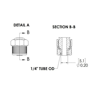 LinkTech 40CB Series Elbow Male, Valved, 1/4" PTF, Chrome Brass
