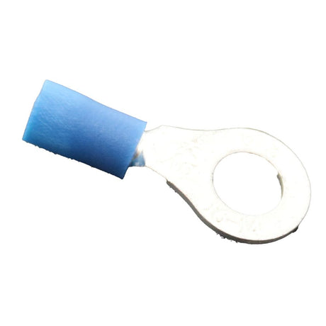 Ring Terminal Solderless, Blue 1/4 16AWG