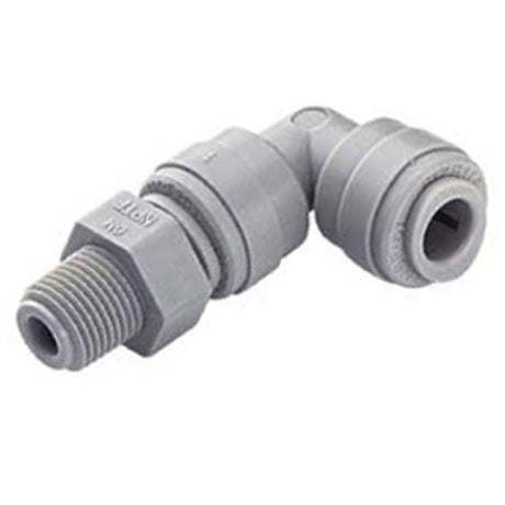 DMfit Male BSPT Swivel Elbow - 5/16" Push-in x 3/8" BSPT