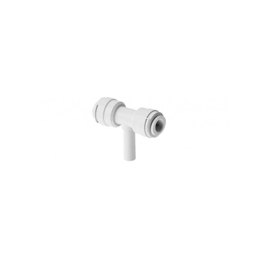 DMfit Branch Stem Tee Acetal White - 1/4 QC x1/4 QC x 1/4 OD Stem