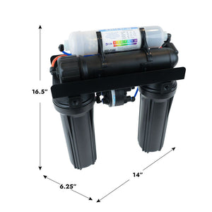 neoPure 4 Stage 25 GPD Residential Full Solution RO System, 0.5µ CTOX, Permeate Pump & AG Faucet CH